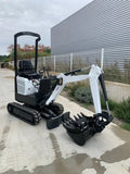 Microexcavadora Bobcat E08 1,1 t de ocasión 2013 con enganche rápido y 3 cucharones