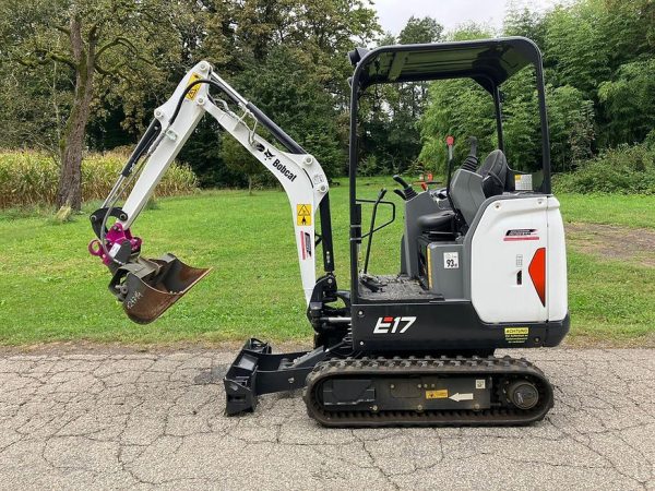 Miniexcavadora compacta Bobcat E17 de 1,7 t, usada, 2022, casi nueva, 10 h, motor Kubota