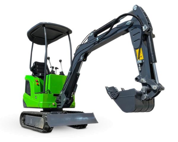 Mini excavadora eléctrica de litio Compartec CT-B 12 Li de 1,1 t usada, 108 h con 3 cucharones