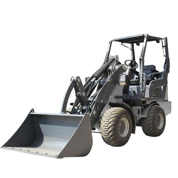 Cargadora articulada usada Compartec CT-W12I de 1,2 t con 589 h, con horquillas y cuchara