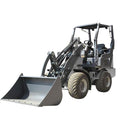 Cargadora articulada usada Compartec CT-W12I de 1,2 t con 589 h, con horquillas y cuchara