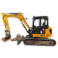 JCB 86C-1 ECO 8,6 t Excavadora Compacta Usada 2018 con Enganche Rápido y 3 Cucharas