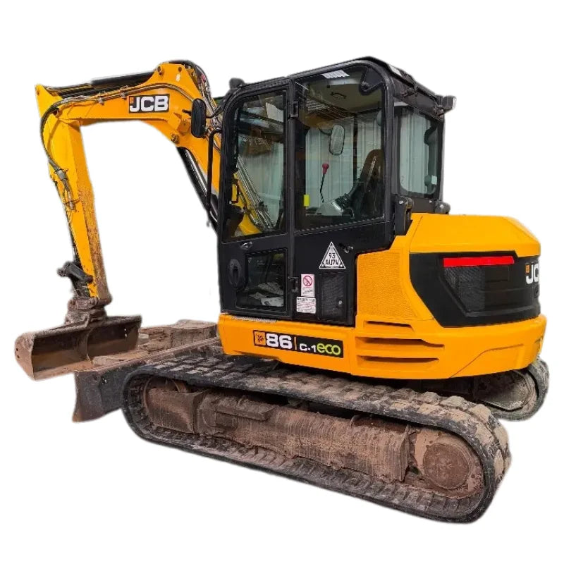 JCB 86C-1 ECO 8,6 t Excavadora Compacta Usada 2018 con Enganche Rápido y 3 Cucharas