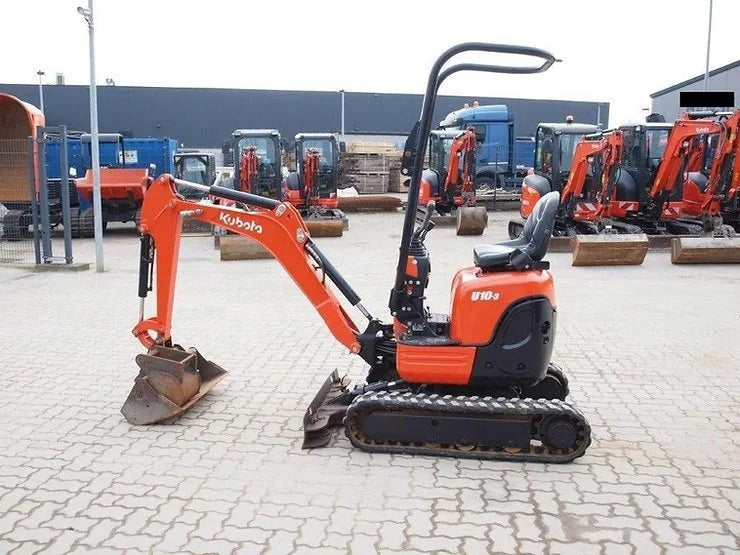 Miniexcavadora ultracompacta Kubota U10-3 de 1 tonelada, usada, año 2016, 2028 horas, con 3 cucharones