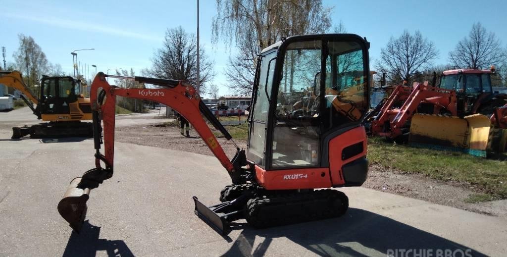 Kubota KX015-4 de Ocasión (2015) – Miniexcavadora 1,5T Revisada con 3 Cazos – 3 880 h