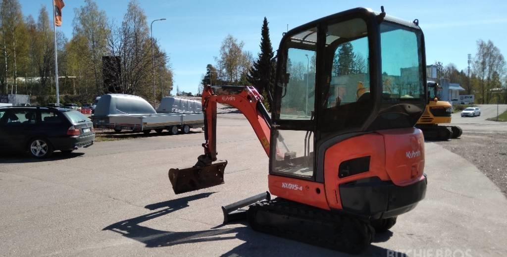 Kubota KX015-4 de Ocasión (2015) – Miniexcavadora 1,5T Revisada con 3 Cazos – 3 880 h
