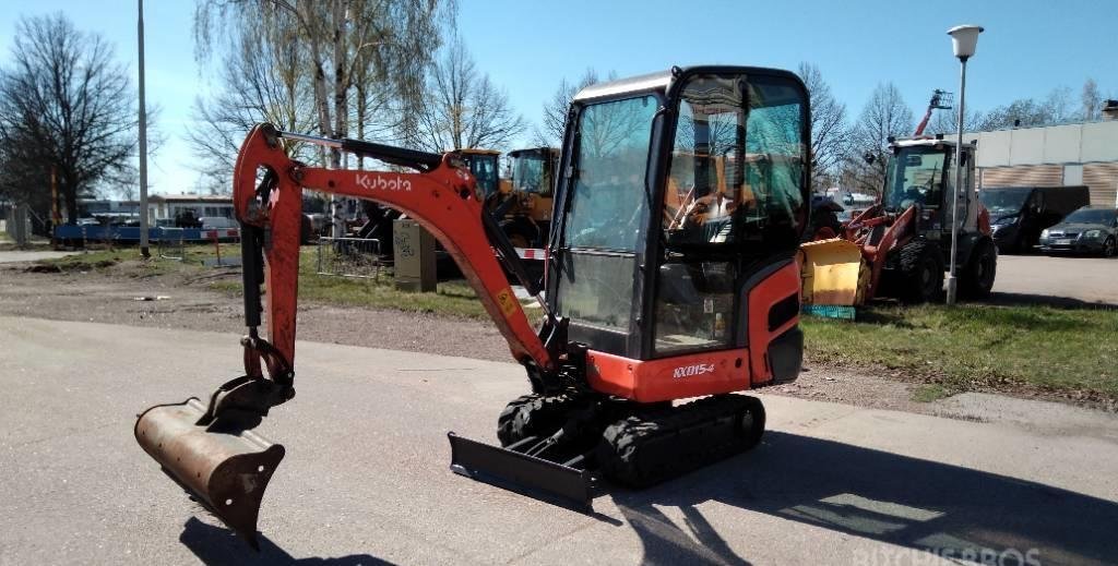 Kubota KX015-4 de Ocasión (2015) – Miniexcavadora 1,5T Revisada con 3 Cazos – 3 880 h