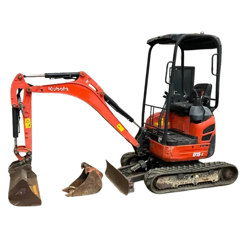 Miniexcavadora Kubota U15-3 de 1,7 t con vía variable — Motor D782-BH 9,6 kW — Usada 2017 — 1.500 h